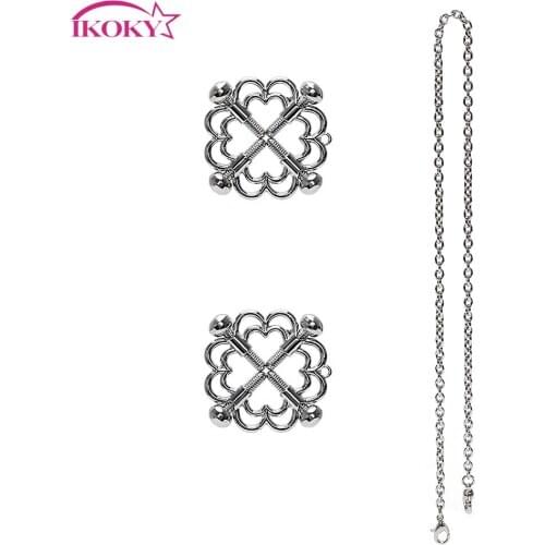 IKOKY Breast Clips Stainless Steel Sex Toys for Couple Nipple Stimulator Nipple Clamps Adult Games Erotic Toys A Pair