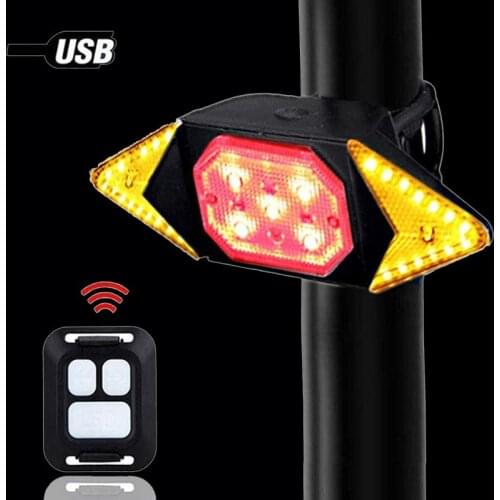 Smart Remote Control Bicycle Light Wireless Turning Signal Taillight USB Charge Bike LED Warning Lamp Bike Cycling Accessories