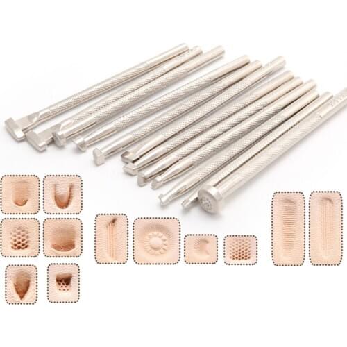 Leather Stamping Tools Saddle Making Stamps Set Special Shape Punch Set Carving Leather Working Craft Stamp Handmade Art Tools
