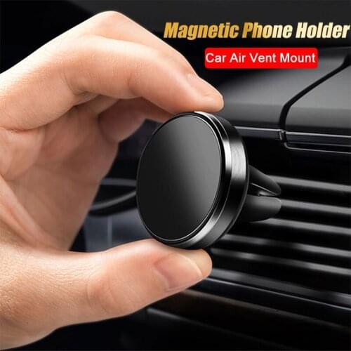 Air Vent Mount Magnetic Car Phone Holder For iPhone 7 X 11 XR Samsung S10 Plus Huawei Metal Magnet Car Mobile Phone Stand Holder