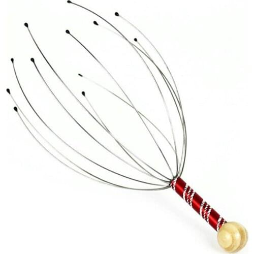 1 Pc Octopus Head Massager Head Grab Stimulate Body Circulation Relieve Stress Easy To Carry Color Random