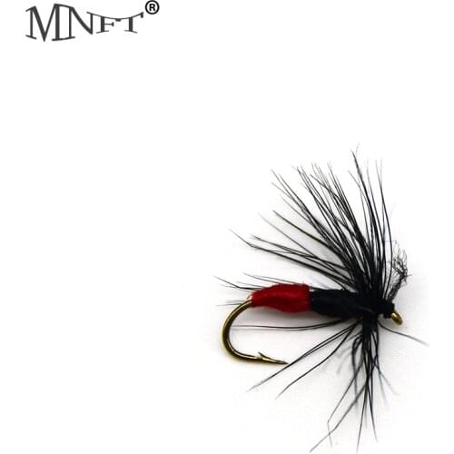 MNFT 10PCS Man-made Hard Body Red Butt Black Ant Fly Wet Trout Fishing Flies band Barb 10