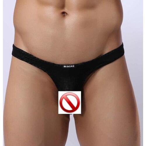 2020 Low-rise Breathable Solid Men Underwear G-strings & Thongs Penis Pouch Mens G String Underwear Men Sexy Underwears Thong