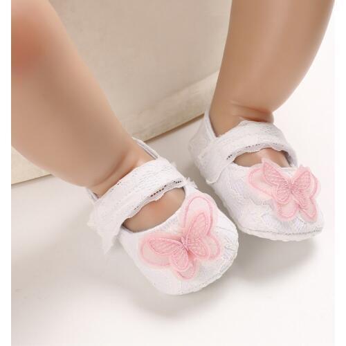 Newborn Baby Girl Crib Shoes Soft Sole Prewalker Anti-slip Pram Sneakers 0-18M