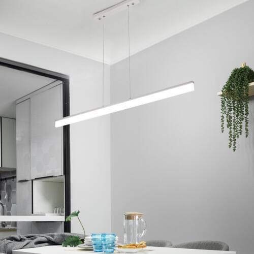 LukLoy Office LED Ceiling Pendant Long Pendant Light Modern Pendant Lamp for Office Dining Table Living Room Lobby Gym Shop