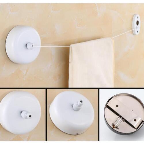 Portable Stainless Steel Retractable Clothesline Indoor Outdoor Laundry Hanger Clothes Dryer Organizer Clothes Drying Rack Rope