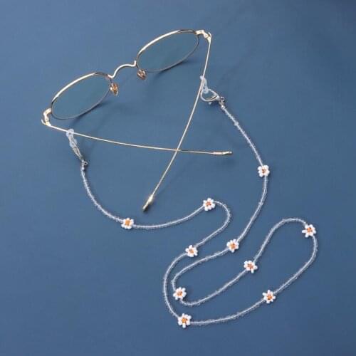 Anti-Lost Trendy Eyeglasses Lanyard-Holder Beautiful Braided Daisy Seed Beads String Mask strap DIY Hanger Fashion Accessory