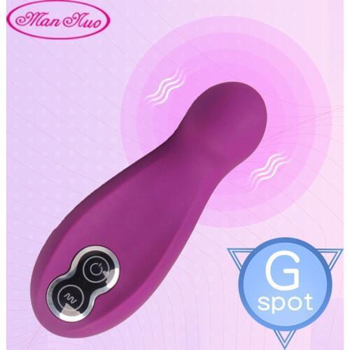 Man Nuo G spot Clitoris Stimulator Vibrator for Woman with Curved Tip Frog Design Waterproof Multi Speed Adult Sex Toy for Women