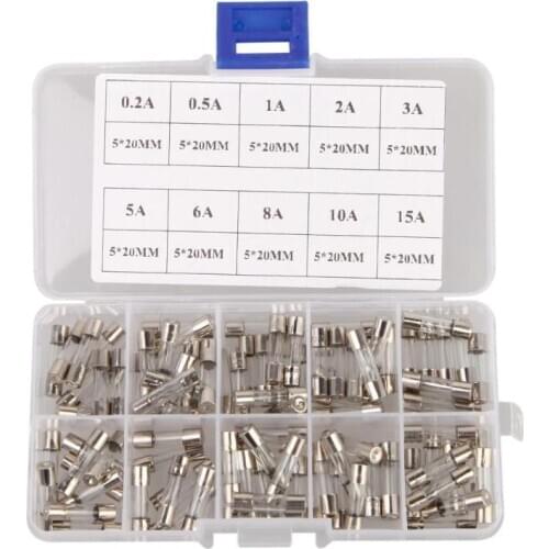 100PCS High Quality White Ceramic Car Fuse Box 5 x 20mm Automotive Insurance Tube 0.2A 0.5A 1A 2A 3A 5A 6A 8A 10A 15A Blow Fuses