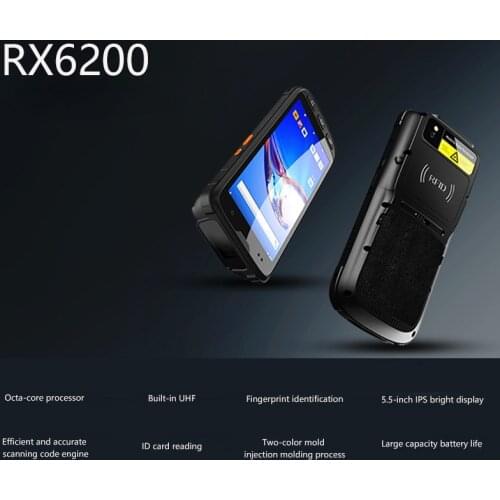 Android PDA Rugged Industrial Handheld PDA With Barcode Scanner And Long Distancce Rfid UHF Reader Up