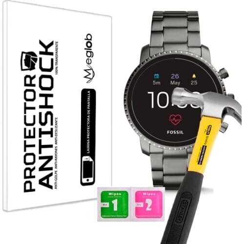 Screen protector Anti-Shock Anti-scratch Anti-Shatter compatible with Fossil Mens Gen 4 Explorist HR Stainless Steel FTW4012