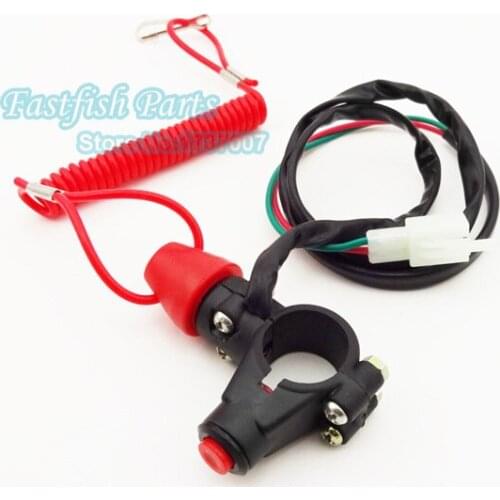 Safety Tether Kill Switch Engine Stop Push Button For Minimtot Mini Pit Dirt Bikes ATV Quad