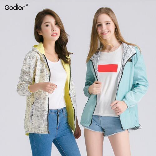Godier Both Sides Wear On Both Sides Women Autumn Coats Plus Size Hooded Winter Outwaer Womens Oversize Windbreaker Coats