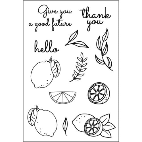 11*16cm Lemon fruit paint Transparent Clear Stamps / Silicone Seals Roller Stamp for DIY scrapbooking photo album/Card Making