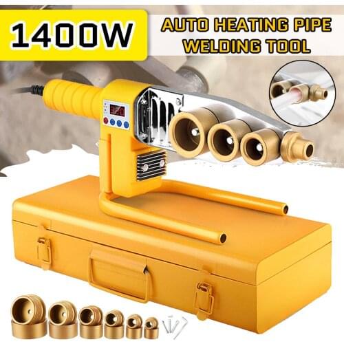 1400W Pipe Welding Machine Heating Tool Heads Set For PPR PB PE Plastic Tube PPR Welding Hot Melt Machine Temperature Control