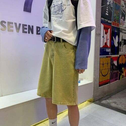 2021 Summer Mens Loose Fashion Multicolor Elastic Shorts Denim Harem Casual Jogger Shorts Multi-pocket Cargo Beach Shorts S-5XL