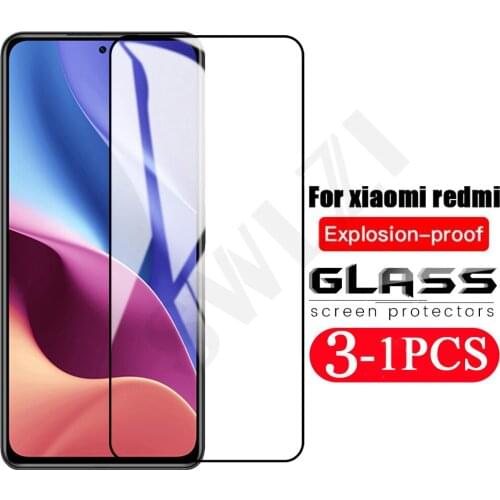 3-1Pcs tempered glass for Redmi K40 K30 Ultra K30S K30i K20 pro plus Film redmi 10X 4G 5G note 10 pro max 10s screen protector