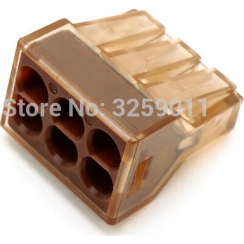 400 pieces/lot) suyep 773-606/PCT-606 1.5-4 Square Wire connector AWG16-12 1 in 5 out Cable Terminal Block Connector