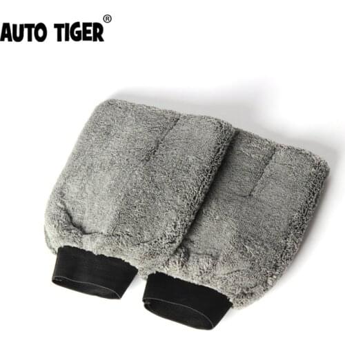 AUTO TIGER Car wash gloves cleaning cloth gloves car strong absorbent towel automatic cleaning tool