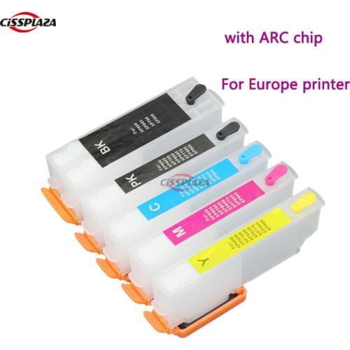 CISSPLAZA 5pcs T2621- T2634 refill ink cartridge compatible For EPSON XP-610 XP-615 XP-710 XP-810 XP-800 XP600 XP800 XP700 XP605