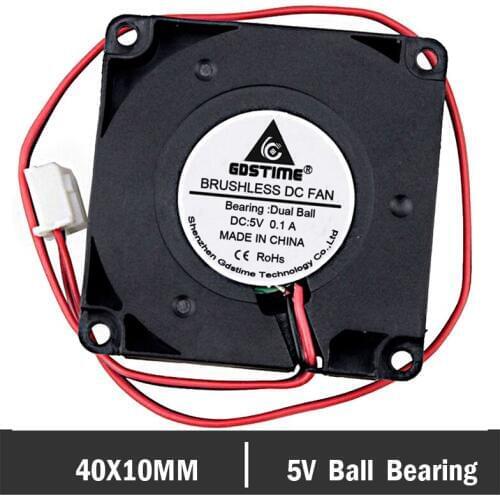Gdstime Double Ball Bearing 5V DC 40mm Blower Radial Cooling Fan for 3D Printer Parts Accessories