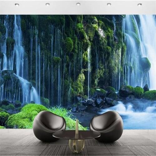 Beibehang Waterfall Mural wallpaper for walls 3 d Natural scenery full Wall Murals print decals Home Decor photo wall paper roll
