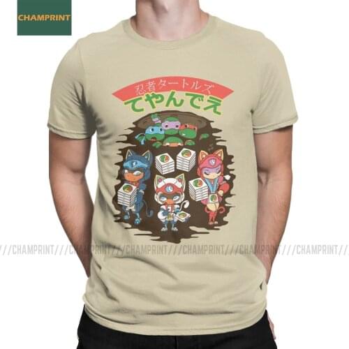 Special Delivery Samurai Pizza Cat T Shirts Men Cotton T-Shirt Cartoon 90s Cat Retro Japan Anime Tees Short Sleeve Plus Size