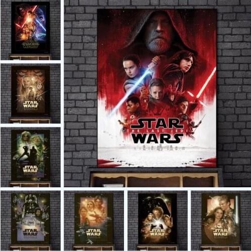 Star Wars Canvas Painting Darth Vader Master Yoda Movie Posters and Prints Wall Print Mural Pictures Childrens Room Home Decor