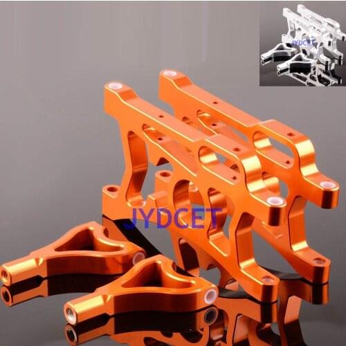 4P Aluminum Alloy Rear Suspension Arm Set Left & Right #85402 For 1/5 HPI Baja 5B 5SC 5T 5R SS 1970 T1000 KM ROVAN