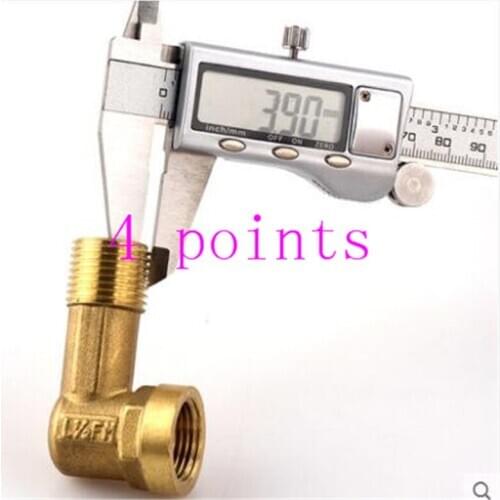 Brass lengthened 4 points three-way inner and outer wire elbow one inner tooth two outer teeth transfer interface water