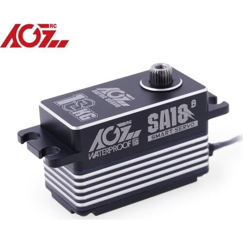 AGFRC SA18 250oz-in High Torque Magnetic Angle Sensor Programmable Low Profile Smart Servo For 1/RC Car Aircraft Model Winch