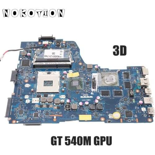 NOKOTION K000121740 K000121710 PHQAA LA-6831P For TOSHIBA Satellite A660 A665 Laptop motherboard 3D screen only GT540M 1G HM65