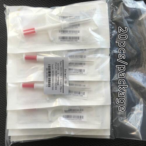 READELL READELL Free Shipping x100pcs Pet Microchips 1.4*8mm ISO11784/785 FDX-B cat dog,mink,snake syringe