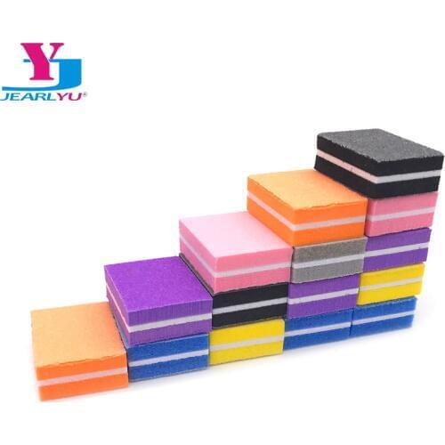 20 Pcs Mini Nail File Blocks Colorful Sponge Nail Polish Sanding Buffer Lime A Ongle Professionel Nail File Kit Unha De Gel Tool