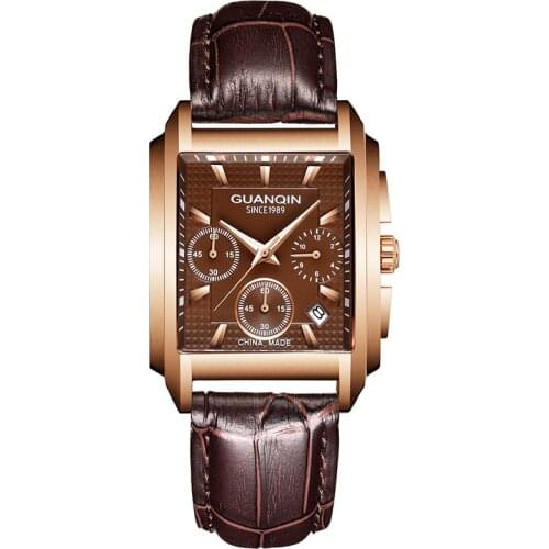 2020 Guanqin GS19115 fashion watch genuine multifunctional six indicator quartz waterproof and dustproof new calendar display