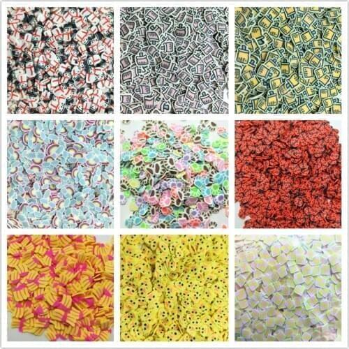 100g Soft Pottery Addition Soft Cartoon Slices For Slime Fluffy DIY Nail Mobile Supplies Slime Accessories Kits For Children