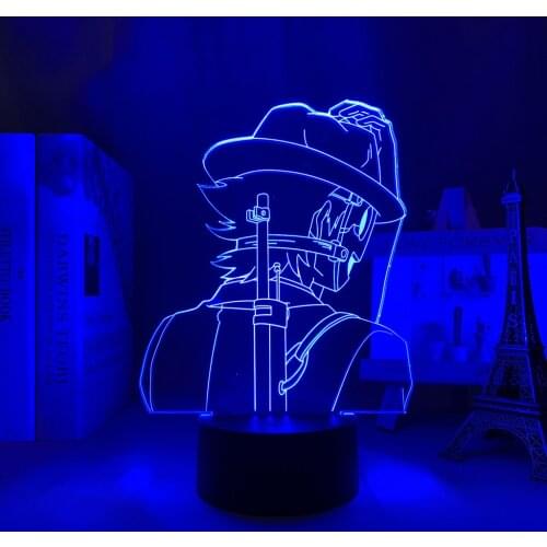 Table Lamp Anime High Rise Invasion Sniper Mask for Bedroom Decoration Led Night Light Birthday Gift Room Decor Manga 3d Light