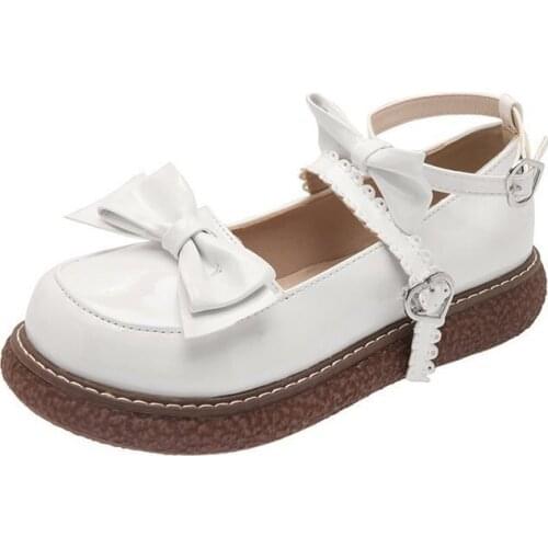 Lolita Shoes Japanese Small Leather Shoes Girl Round Head Cute Student Soft Sister Uniform Jk Non-slip Wear-resistant Cosplay