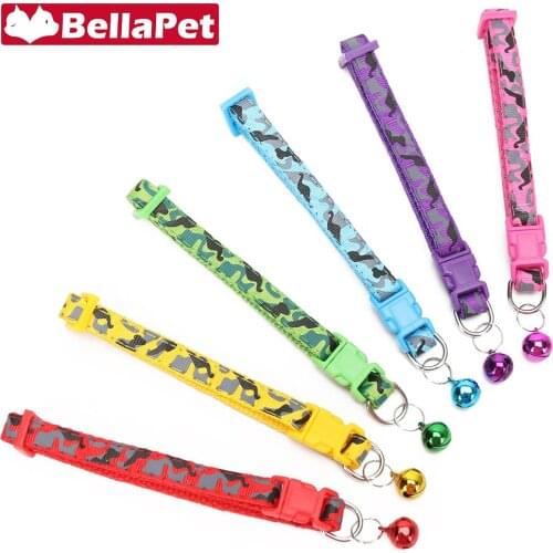 Basic Cat Collar for Cats Puppy Small Dog Collar CharmFlea Cat Collar Safety Quick Release Nylon Breakaway Cats Accessories