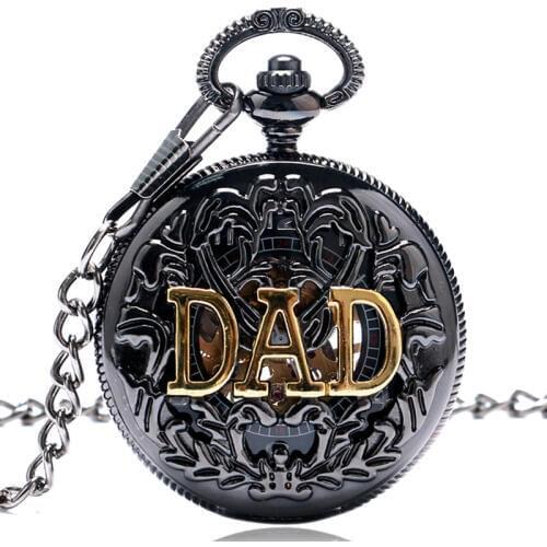 Father DAD Warm Gift Mechanical Half Hunter Men Pocket Watch High-Grade Chain Pendant