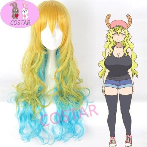 COSTAR Anime Miss Kobayashis Dragon Maid Cosplay Wigs Quetzalcoatl Cosplay Wig Synthetic Wig Kobayashi San Chi No Maid Dragon