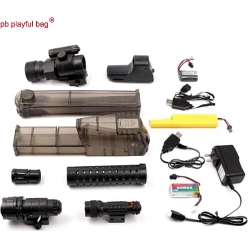 PB Playful bag outdoor sports RunQi P90 electric water bullet gun wave box cartridge fire muffler P90 special accessories NA45
