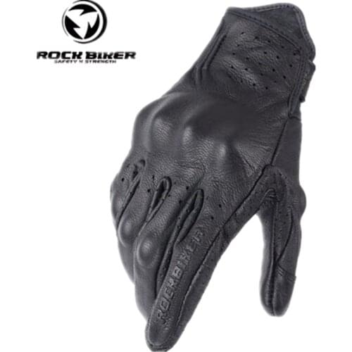 HOT Genuine Leather Motocross glove style men Summer Cruiser Chopper Scooter Cafe Racer Motorbike glove Retro