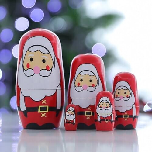Christmas hand-painted wooden snowman and Santa Claus childrens gifts Christmas decorations