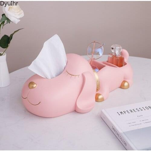 DyuIhr modern minimalist creative animal resin tissue box decoration living room desktop multifunctional storage box tissue box