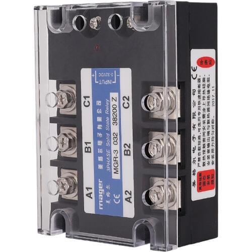 200A Three Phase Solid State Relay 380VAC SSR DC control AC (MGR-3 032 38200 Z) Free shipping With protective covers