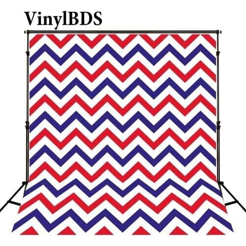 VinylBDS Photography Backdrops 5x7ft Blue and Red Chevron Background Newborn Backdrops American Flag Backdrop for Photo Studio
