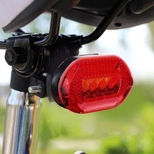 Waterproof 5 LED Bike Bicycle Flashing Flashlight Rear Tail Light Lamp Mount