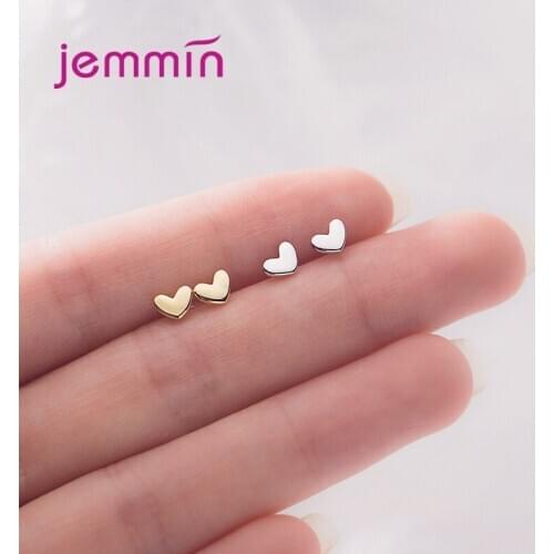 Delicate 925 Sterling Silver Stud Earrings For Women Small Heart Rabbit Flower Pattern Earrings Lady Girl Korean Earings Gifts