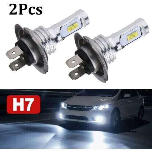 1 Pair H7 LED Headlight Bulbs Kit High Or Low Beam 55W 8000LM Super Bright 6000K White